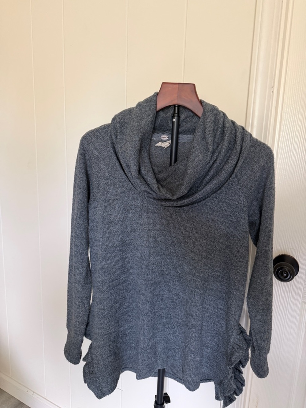 Cupio Charcoal Grey Cowl Neck Sweater